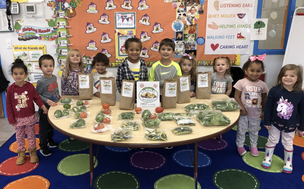 Frew Mill Classrooms Take Home Grown Vegetables for Family Feast!