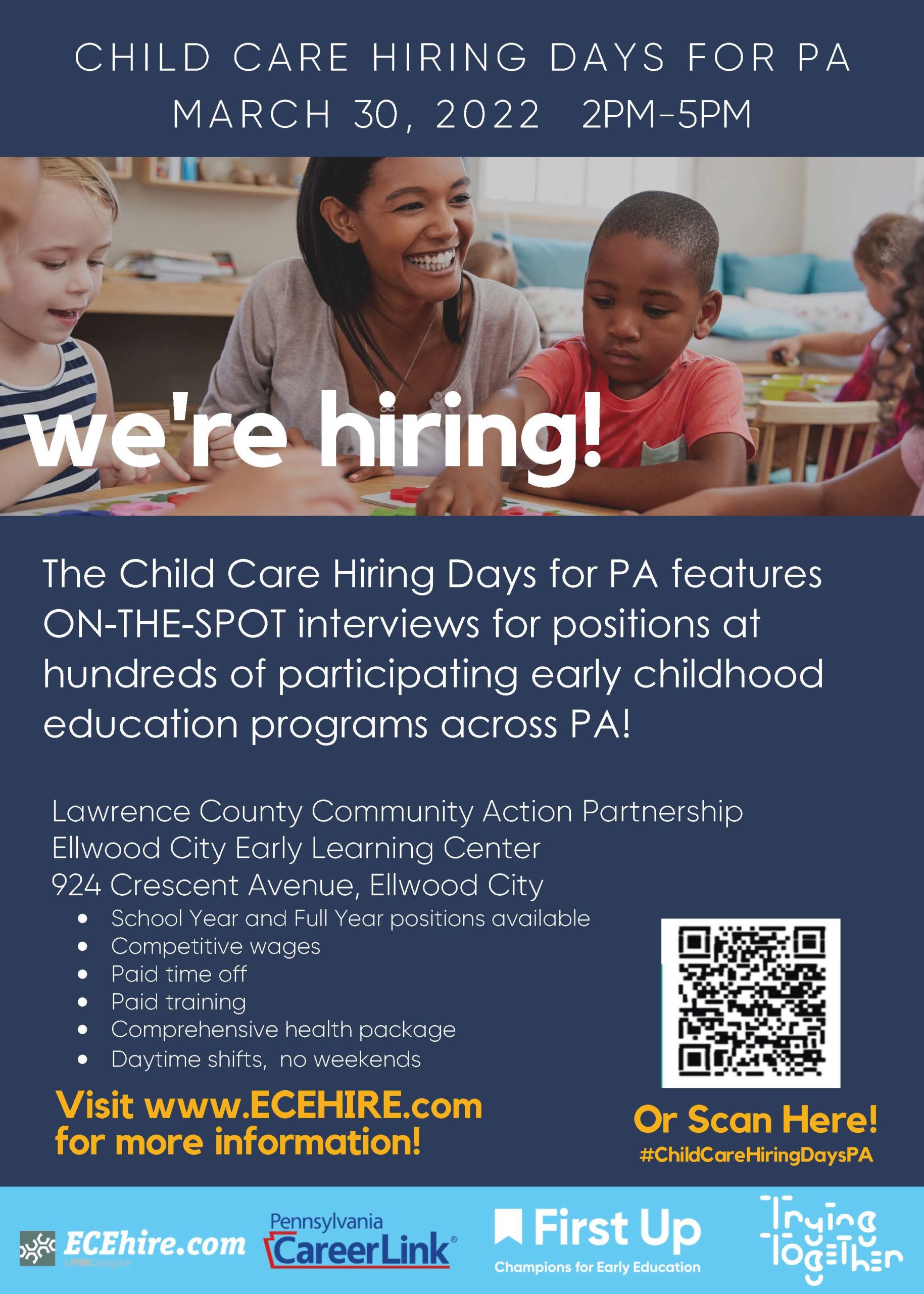 EC Child Care Hiring Days For PA Flyer Scaled 