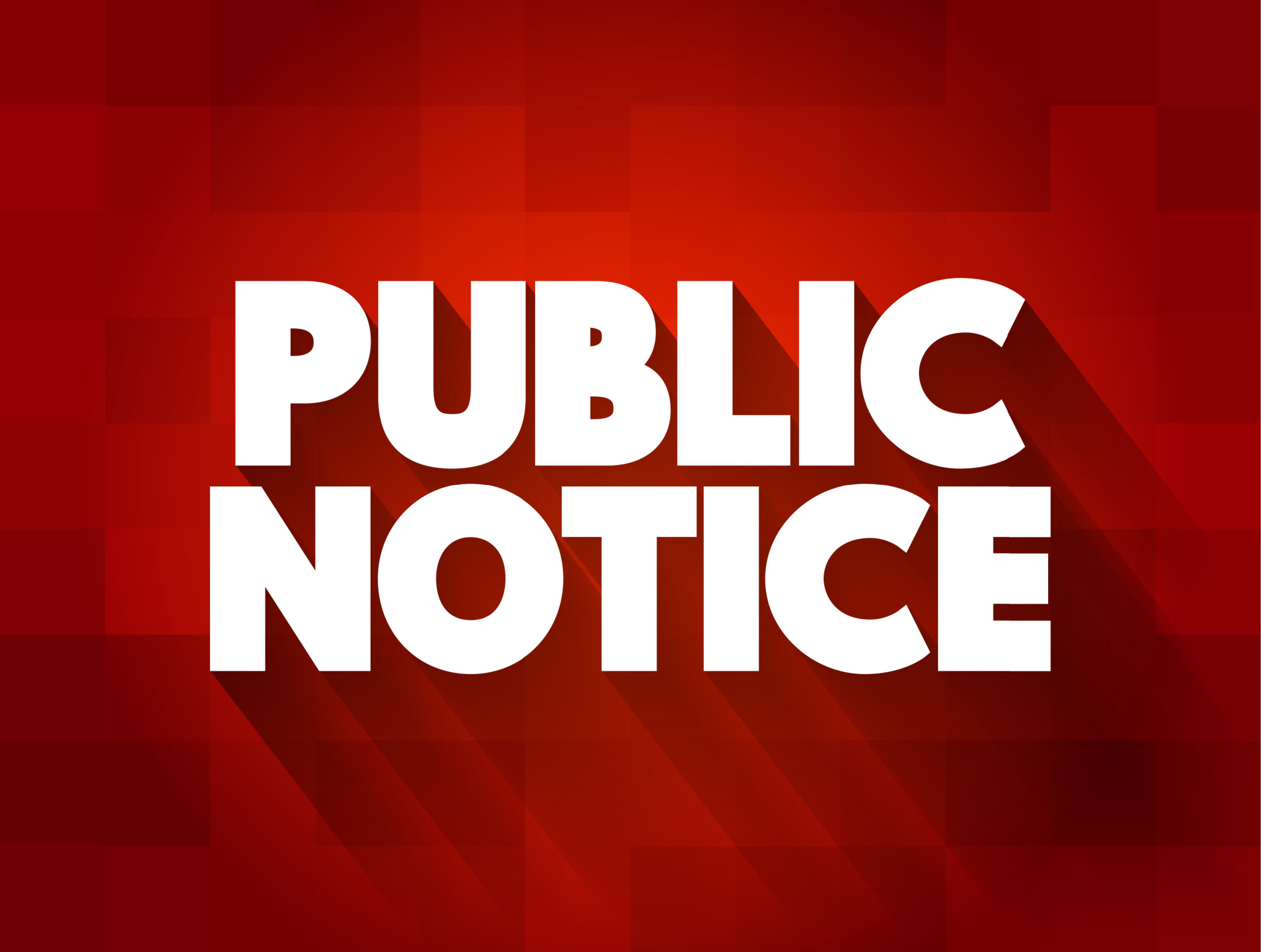 Notice of Public Hearing Sharpsville